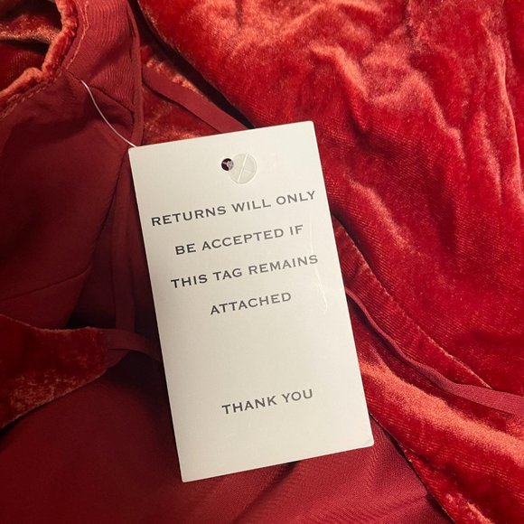 For Love & Lemons Nadine Velvet Maxi Dress in Rust, NWT! - Picture 5 of 14